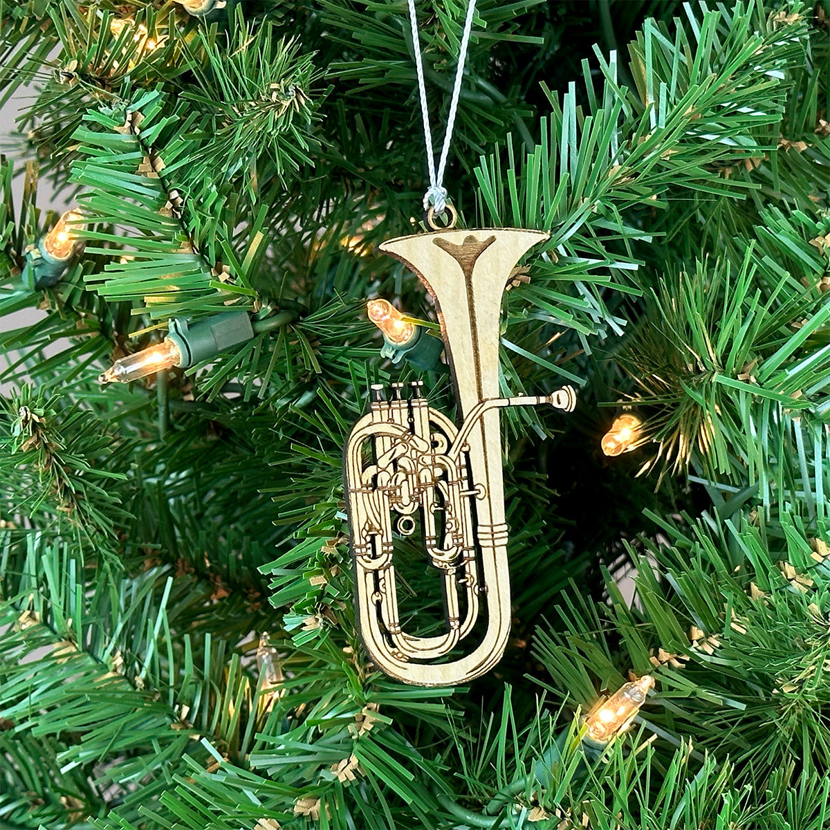 Baritone (Concert) Engraved Wood Ornament