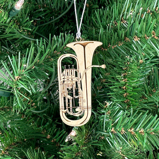 Concert Euphonium Wooden Engraved Ornament
