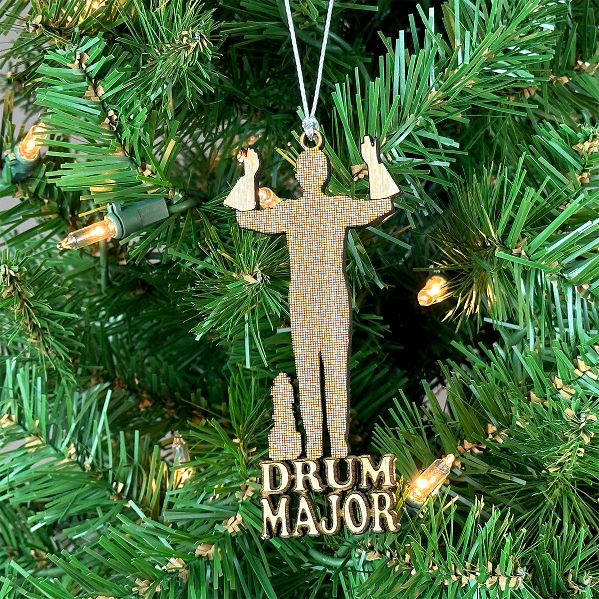 Drum Major (Conducting) Engraved Wood Ornament