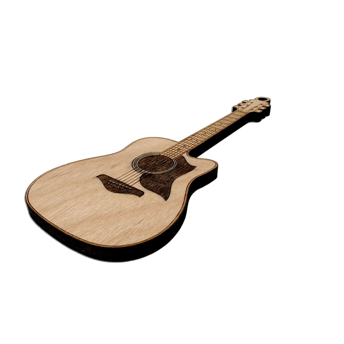 Acoustic Guitar 2 Engraved Wood Ornament