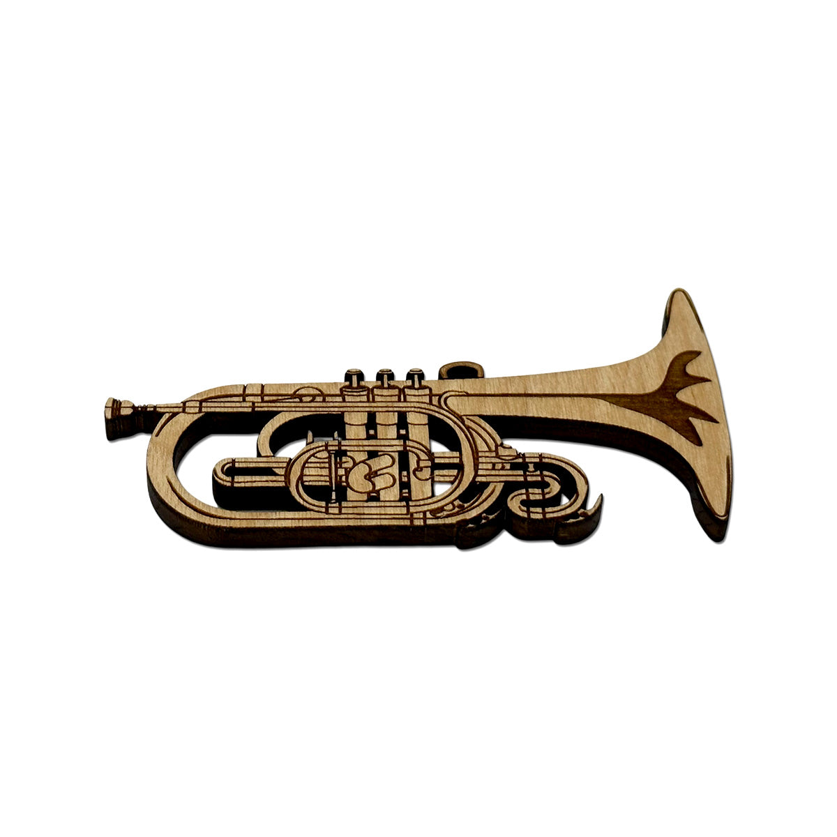 Mellophone Engraved Wood Ornament