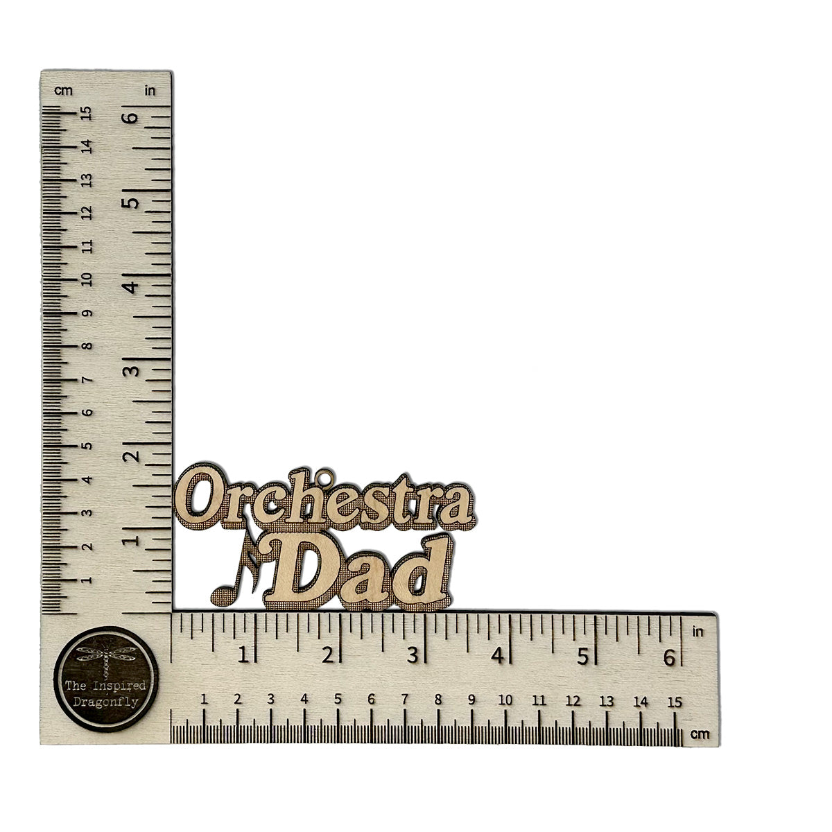 Orchestra Dad Engraved Wood Ornament