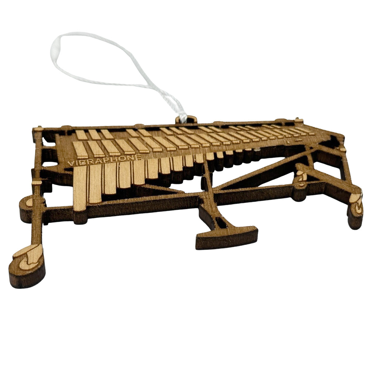 Vibraphone Engraved Wood Ornament