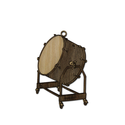 Bass Drum (Concert) Engraved Wood Ornament