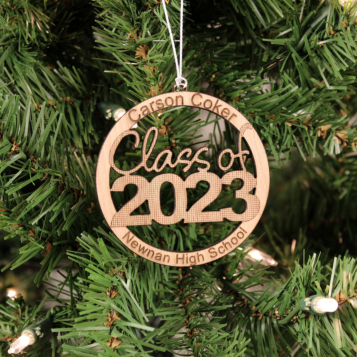 Class Of Engraved Wood Ornament