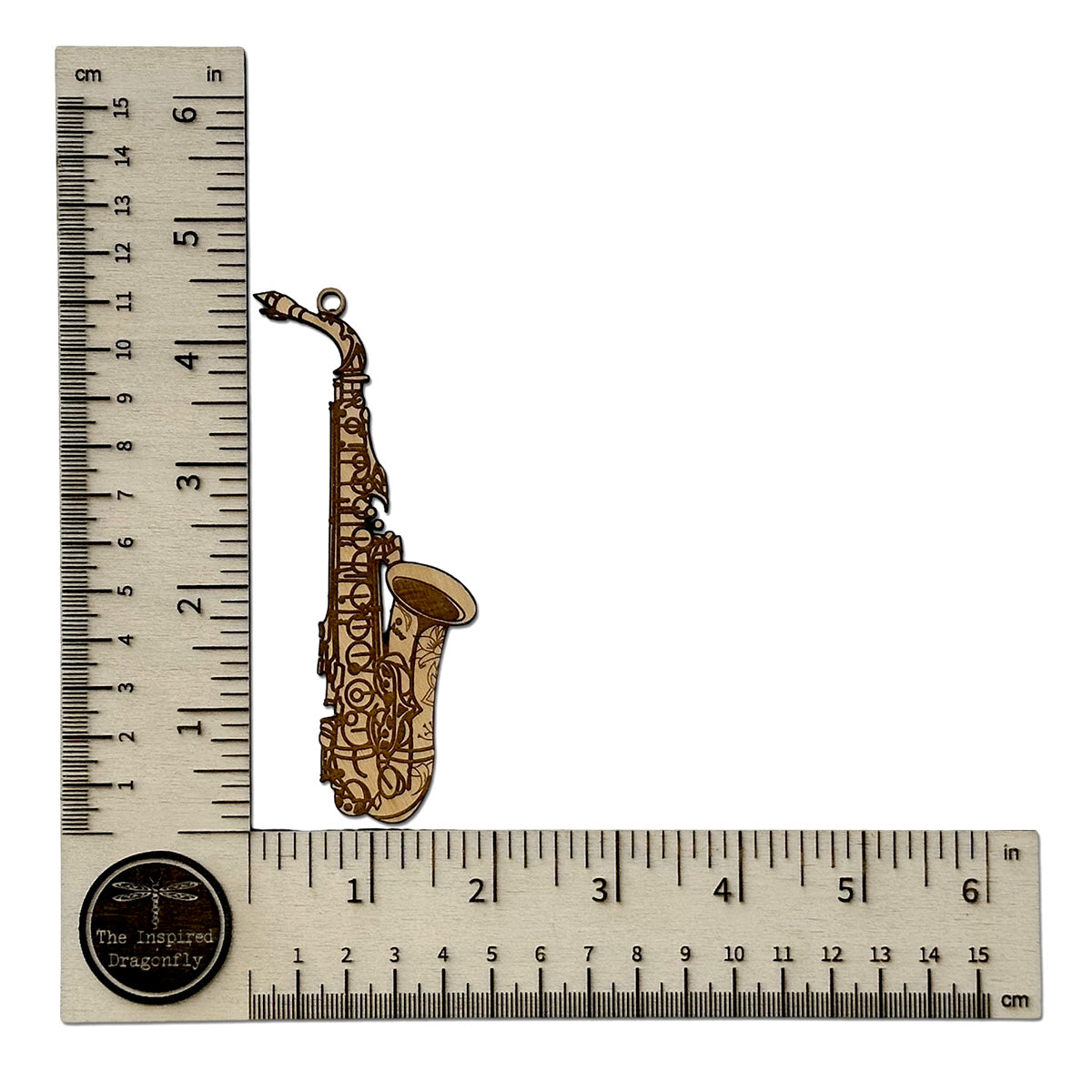 Saxophone (Alto) Engraved Wood Ornament
