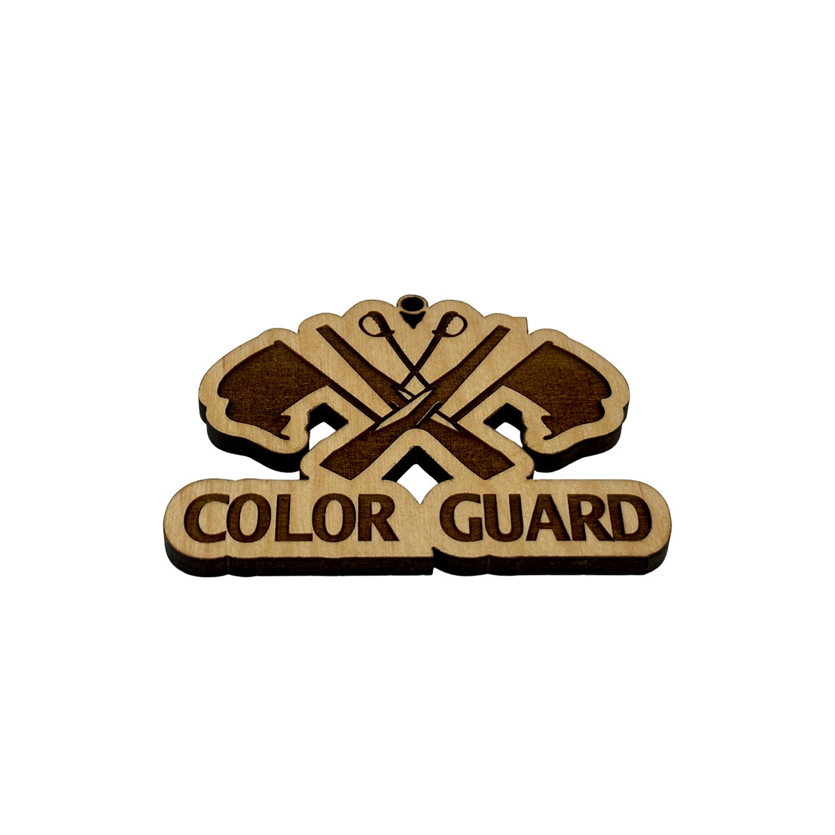 Color Guard Engraved Wood Ornament