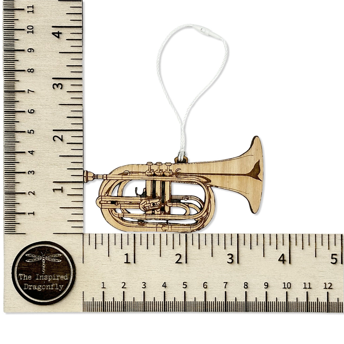 Baritone (Marching) Engraved Wood Ornament
