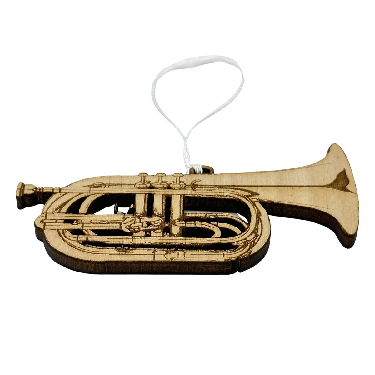 Baritone (Marching) Engraved Wood Ornament
