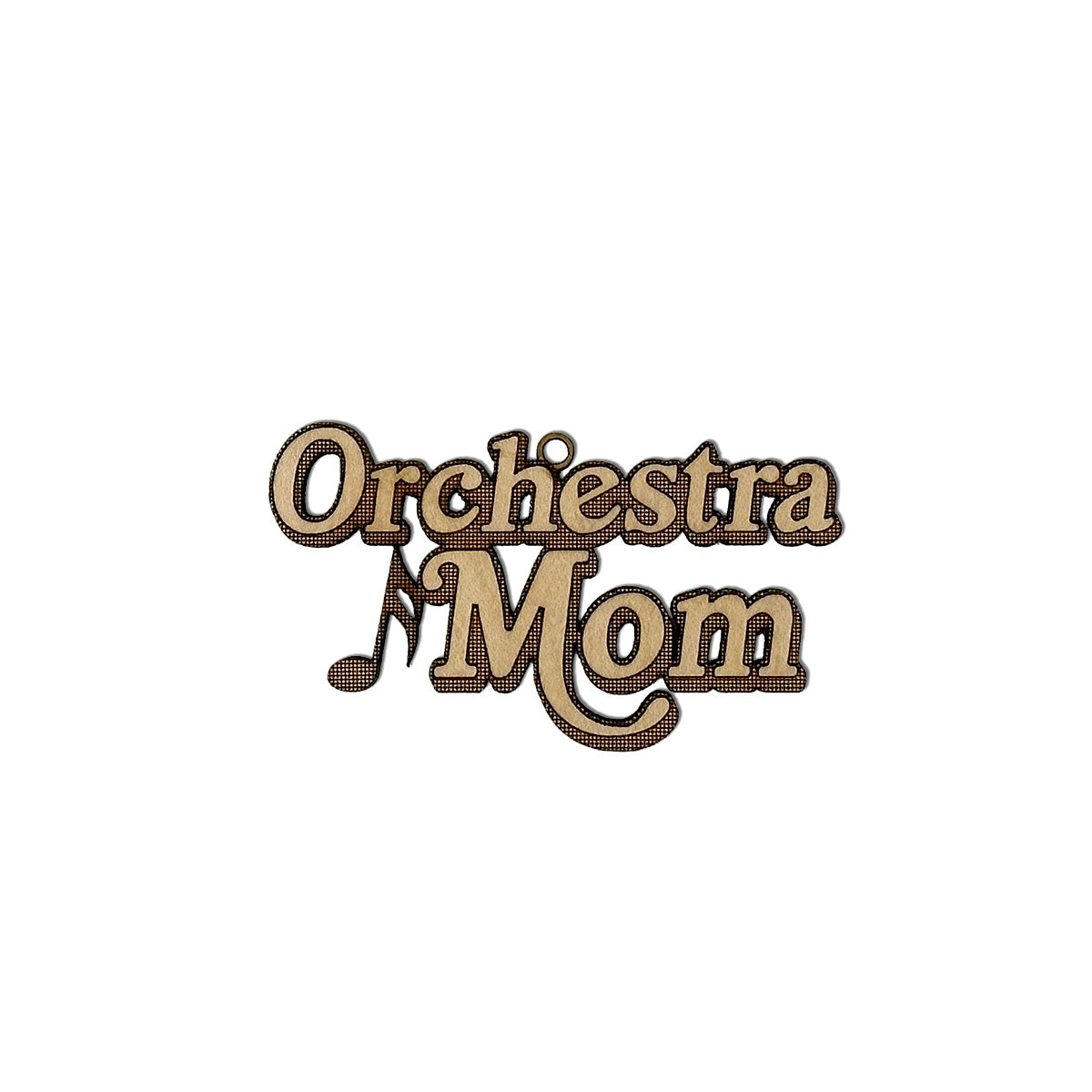 Orchestra Mom Engraved Wood Ornament
