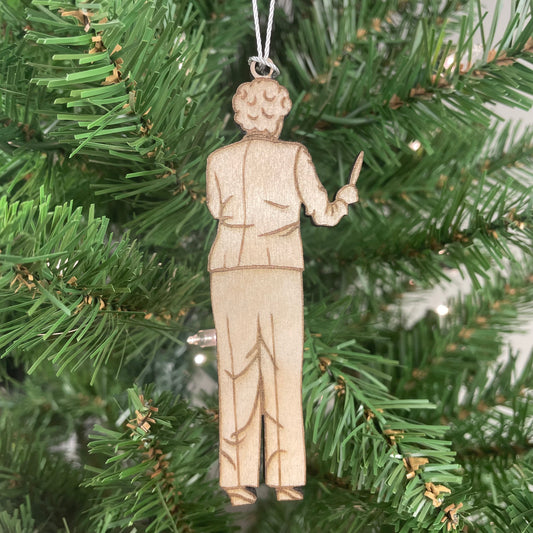 Band Director (Female) Engraved Wood Ornament