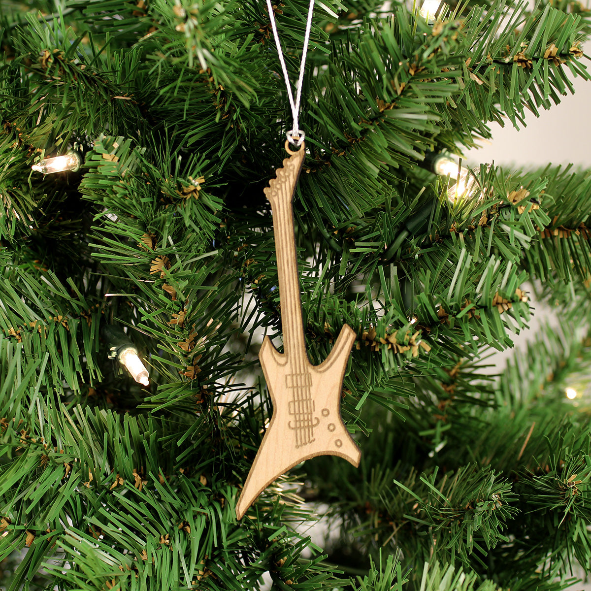 Electric Guitar (X Series) Engraved Wood Ornament