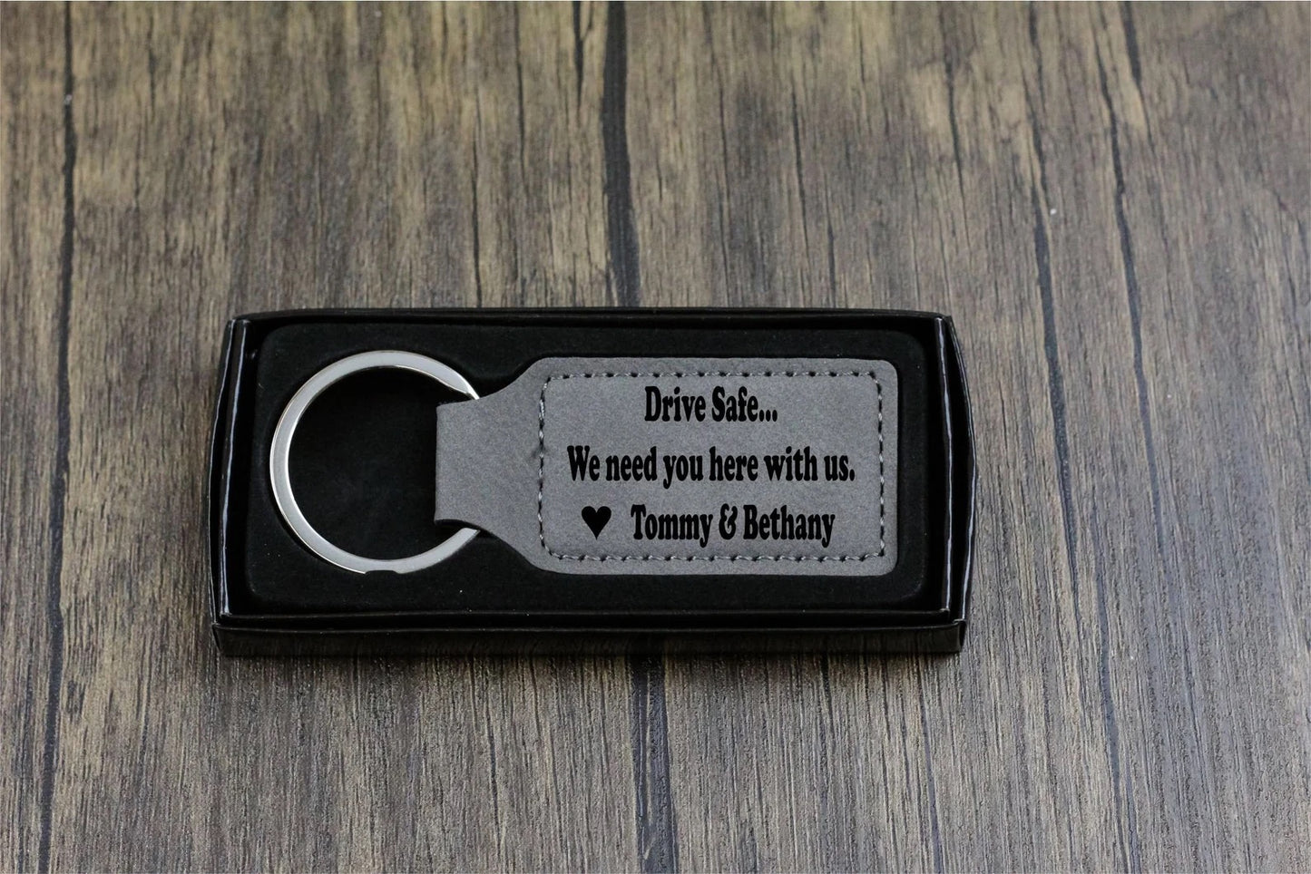 Personalized Leatherette Keychain (2.75" x 1.25")