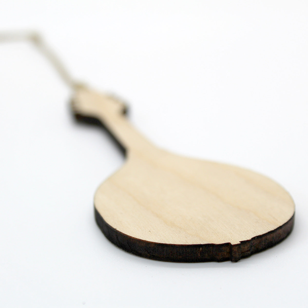 Mandolin Engraved Wood Ornament
