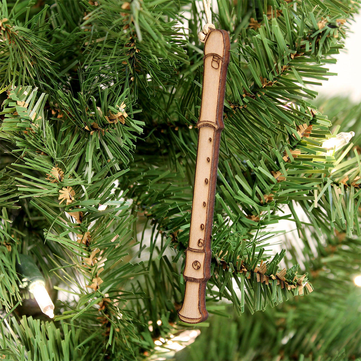 Recorder 1 Engraved Wood Ornament