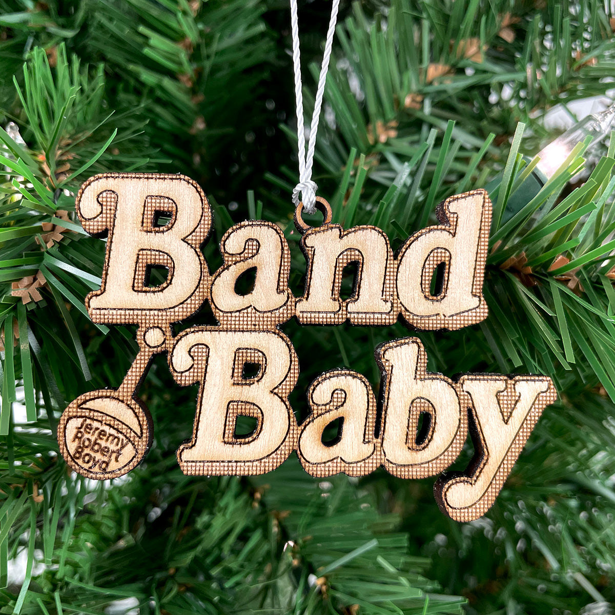 Band Baby Engraved Wood Ornament