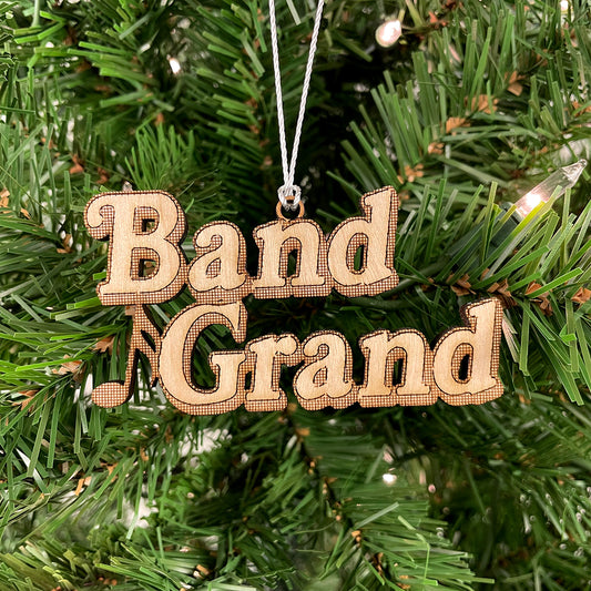 Band Grand Engraved Wood Ornament