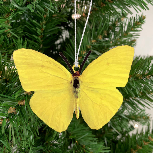 Yellow Butterfly Memorial Ornament