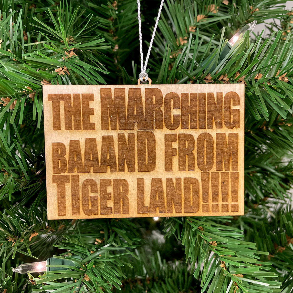 Fayette County Marching Band from Tiger Land - Engraved Wood Ornament