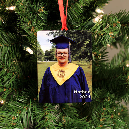 Personalized Photo Ornament on Hardboard (Large Rectangle - Vertical 3"x4", 2-Sided)