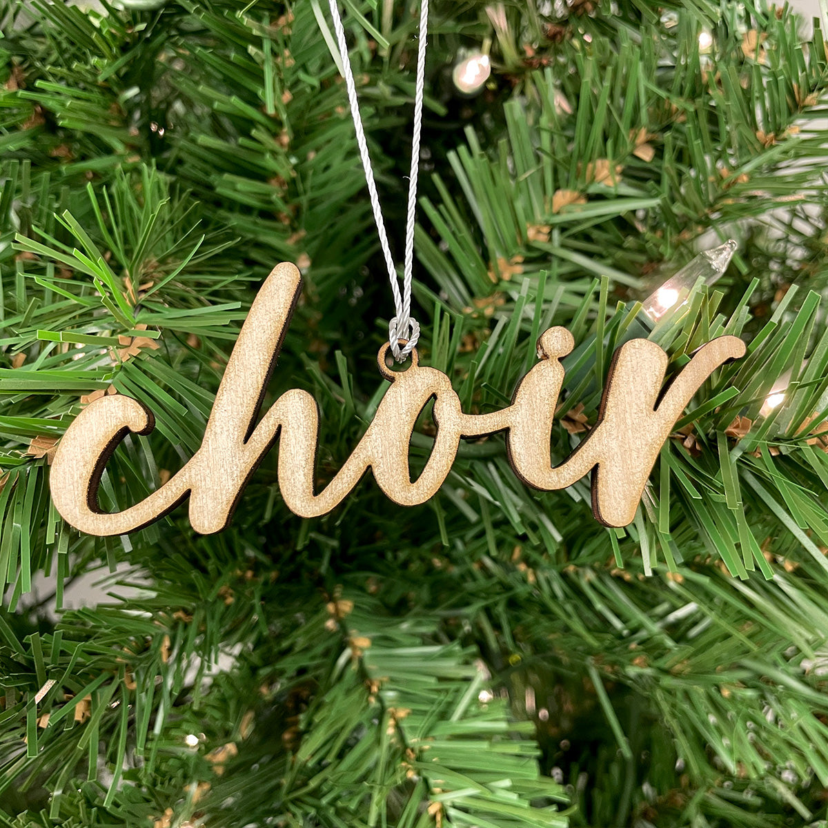 Choir Word Engraved Wood Ornament